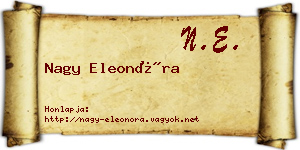 Nagy Eleonóra névjegykártya